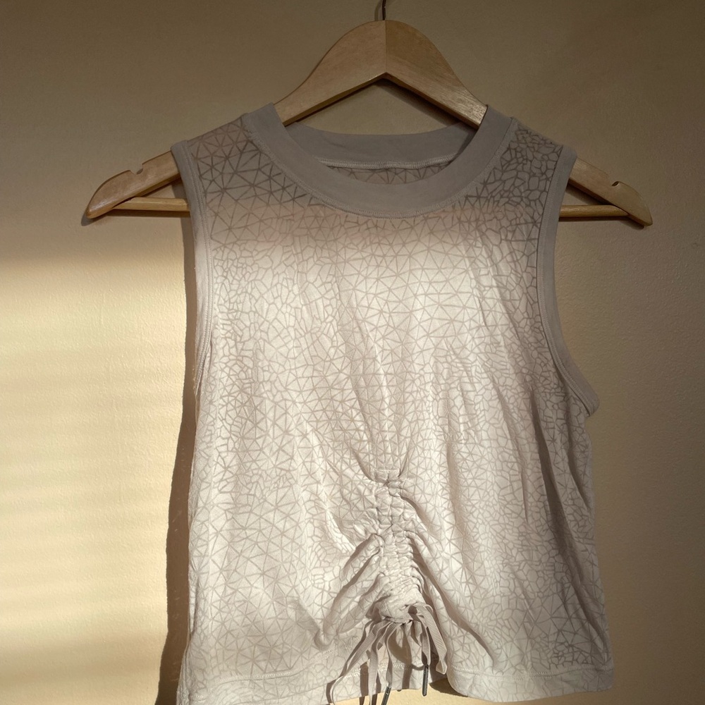 Lululemon white/ Gray Geometric Tank Top